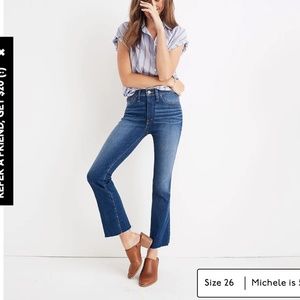 Madewell Cali Demi-Boot Jeans in Marco Wash size 26T